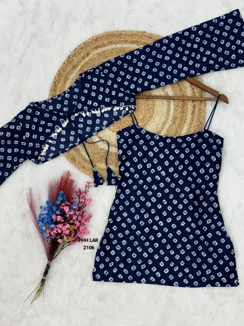 Heritage Pure Cotton Bandhej Print Sleeveless Kurti